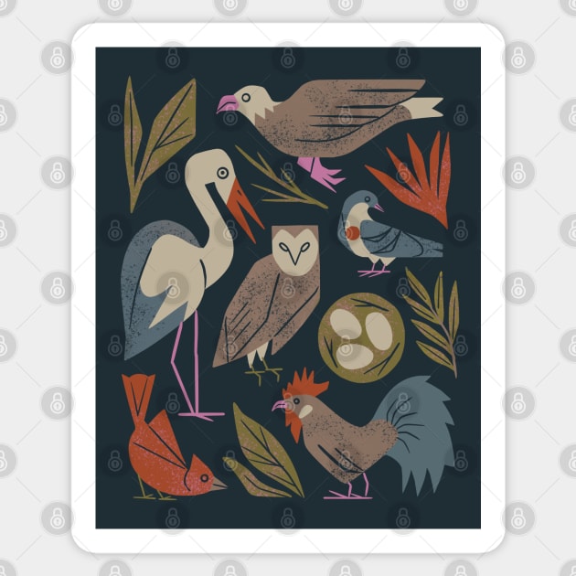 Bird Friends Sticker by Renea L Thull